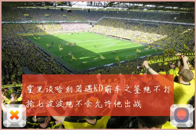 霍里谈哈利若遇KD前车之鉴绝不打抢七波波绝不会允许他出战